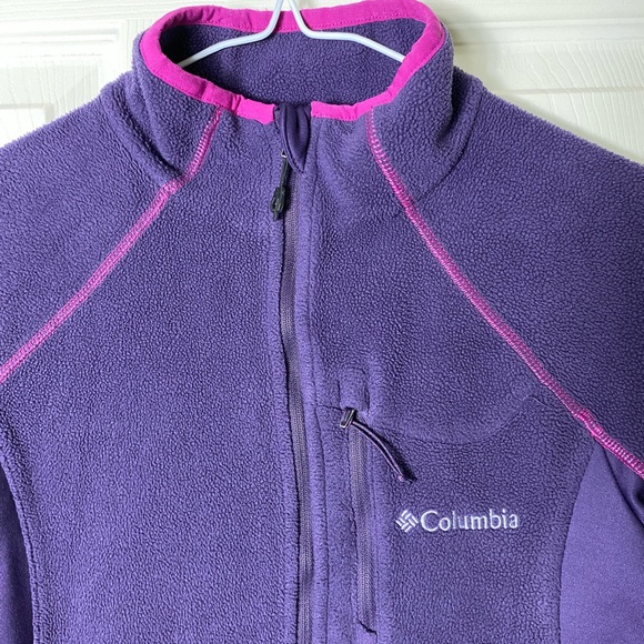 Columbia | Purple & Pink Fleece Full Zip Jacket Omni Heat - Small - Picture 4 of 10